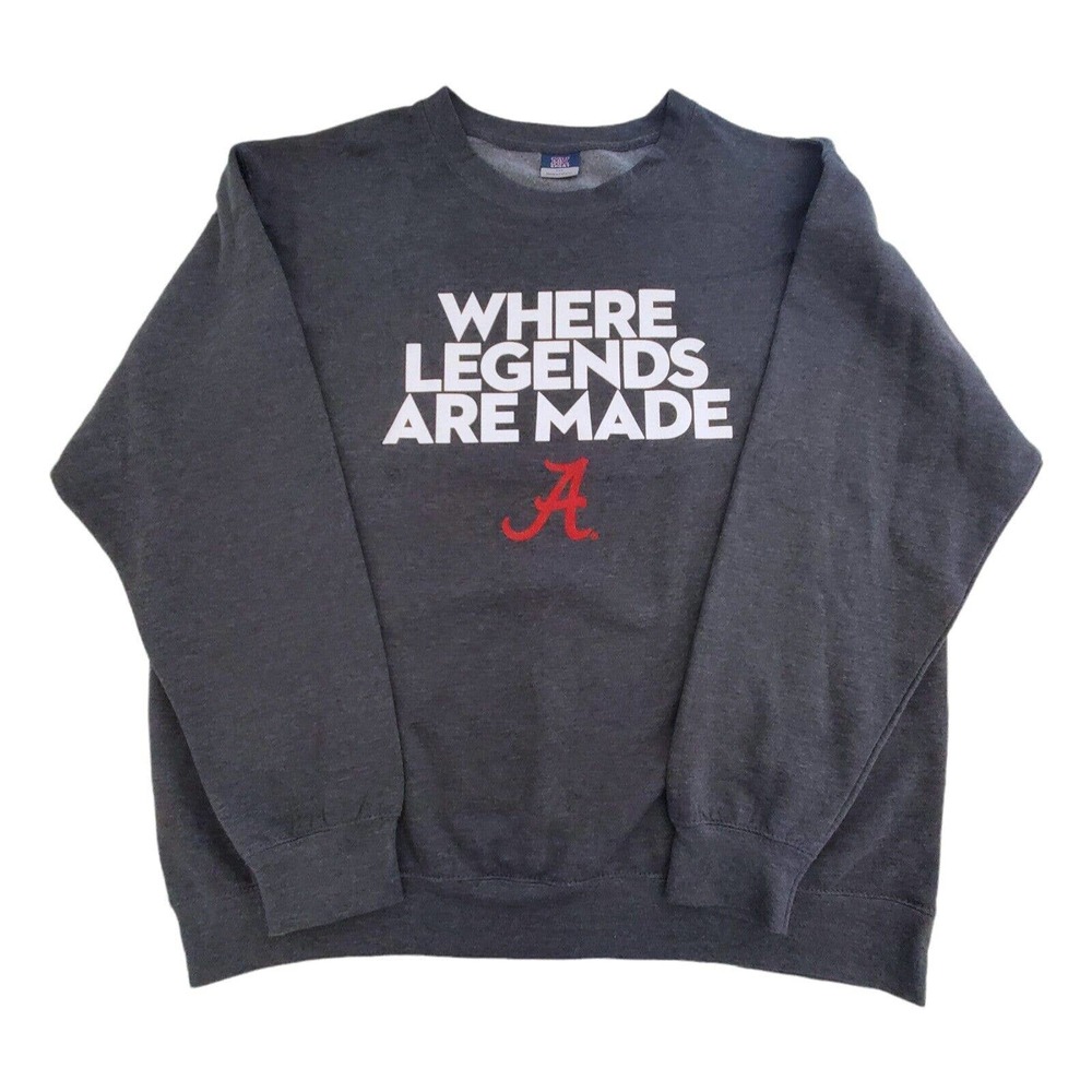 MV Sport University of Alabama 2XL Sweatshirt Gray Where Legaends Are Made Bama